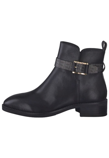 Tamaris Stiefelette Lederimitat Schwarz - surf4shoes