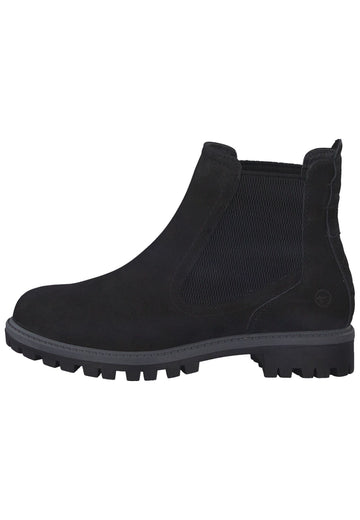 Tamaris Stiefelette Leder/Textil Schwarz - surf4shoes