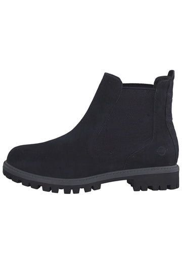 Tamaris Stiefelette Leder/Textil Navy - surf4shoes