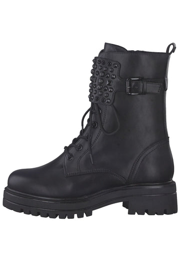 Tamaris Stiefelette Lederimitat Schwarz - surf4shoes
