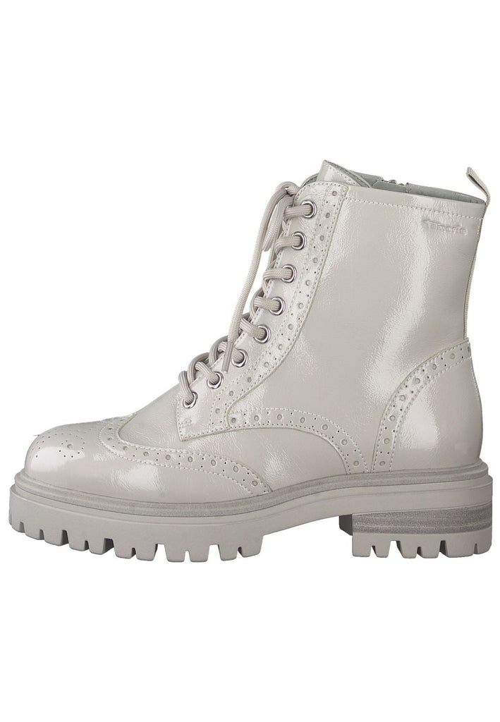 Tamaris Stiefelette Lederimitat Grau Lack - surf4shoes