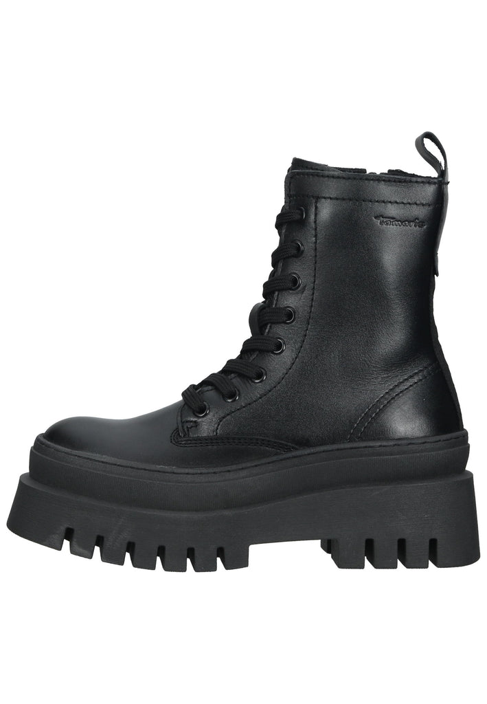 Tamaris Stiefelette Leder Schwarz - surf4shoes