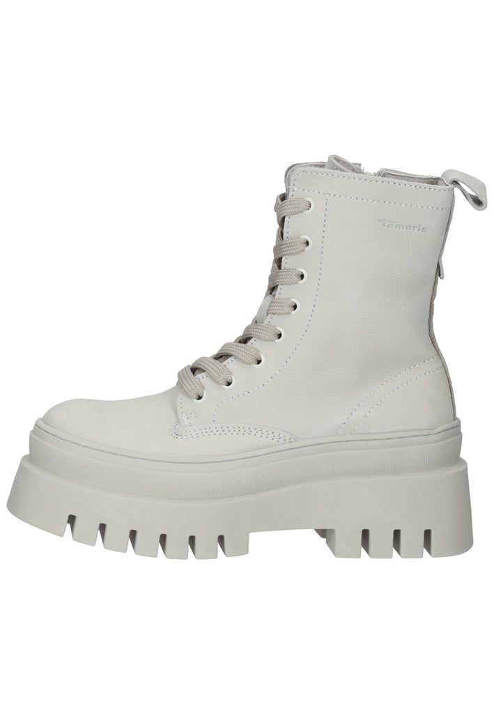 Tamaris Stiefelette Leder Hellgrau - surf4shoes