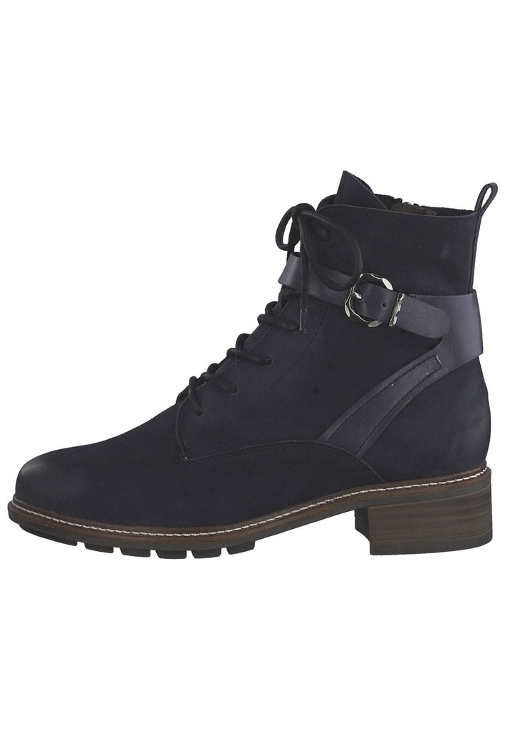 Tamaris Stiefelette Leder/Textil Navy - surf4shoes