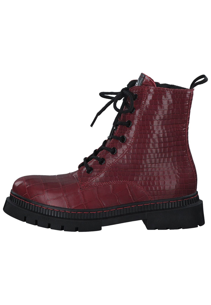 Tamaris Stiefelette Leder/Textil Rot - surf4shoes