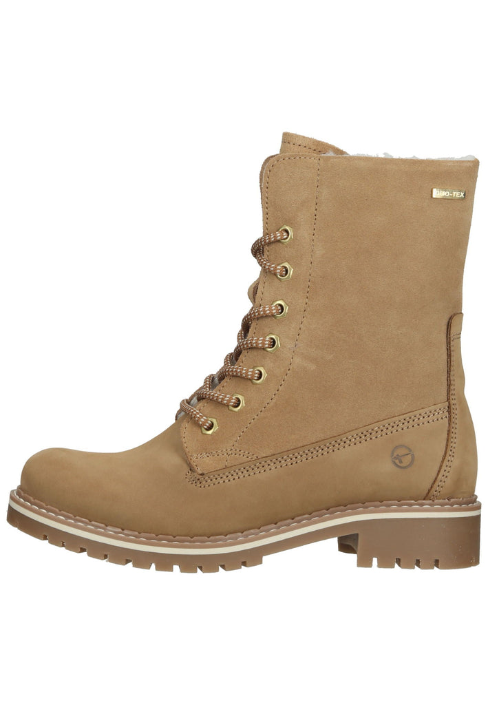 Tamaris Stiefelette Leder Camel Warmfutter - surf4shoes
