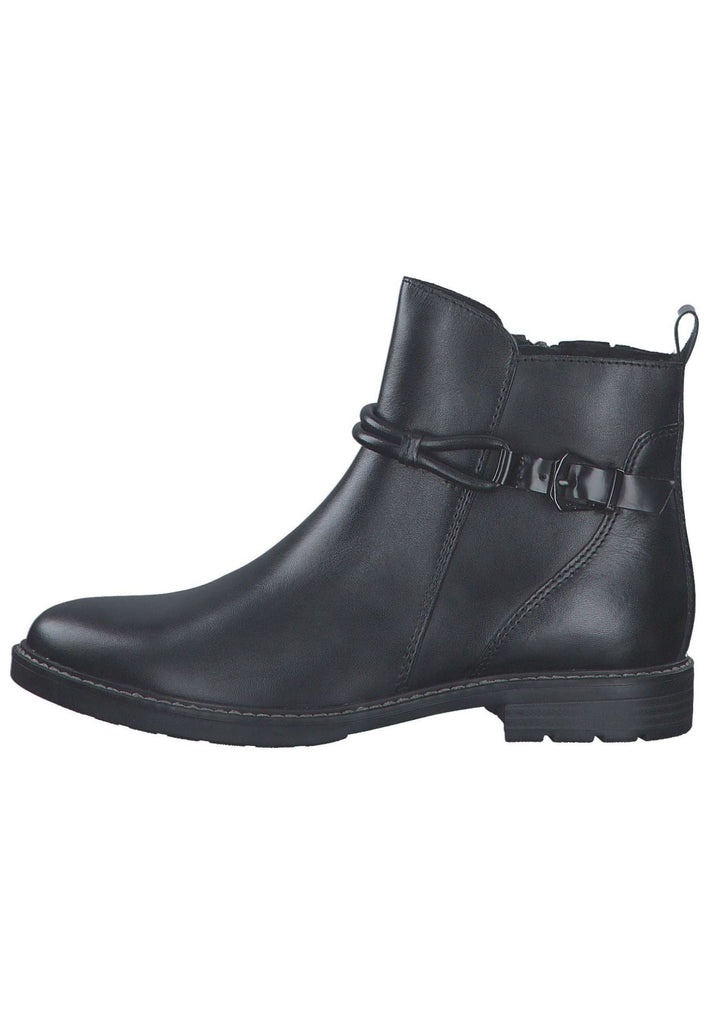 Marco Tozzi Stiefelette Leder/Textil Schwarz - surf4shoes