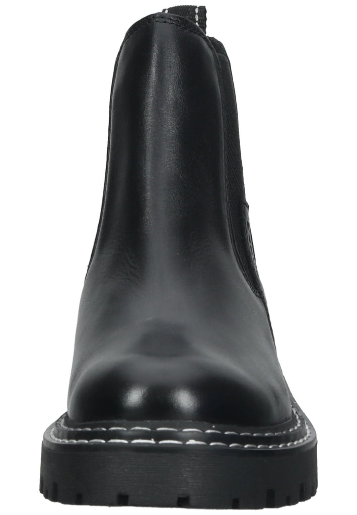 Marco Tozzi Stiefelette Leder/Textil Schwarz Warmfutter - surf4shoes