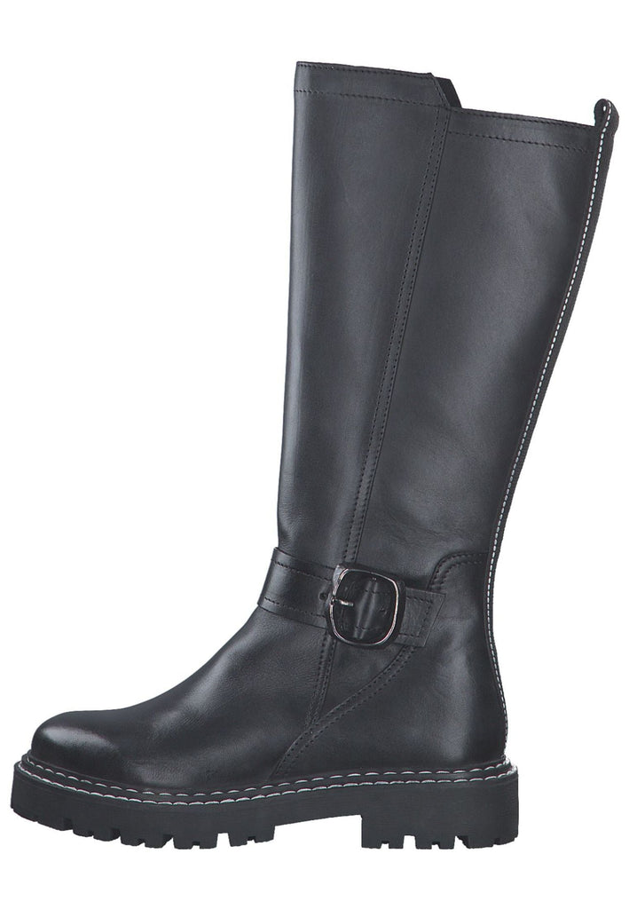 Marco Tozzi Stiefel Leder Schwarz - surf4shoes