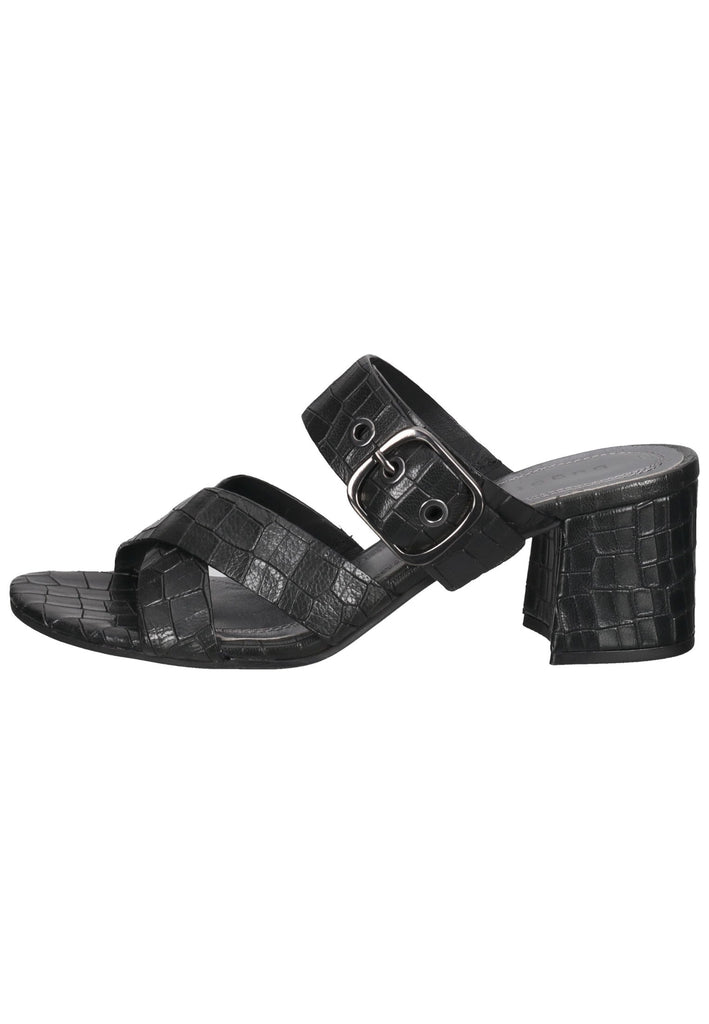 Bugatti Pantoletten Leder Schwarz - surf4shoes