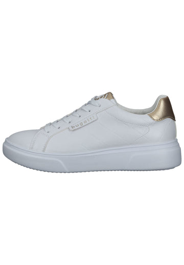 Bugatti Sneaker Lederimitat Weiß/Gold - surf4shoes