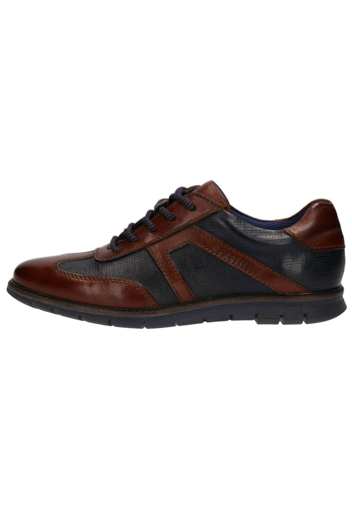 Bugatti Halbschuhe Nappaleder Braun/Blau - surf4shoes