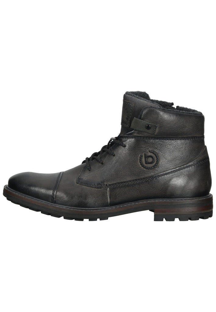 Bugatti Stiefelette Leder Dunkelgrau - surf4shoes