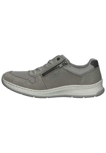 Rieker Sneaker Lederimitat/Mesh Beige/Grau - surf4shoes