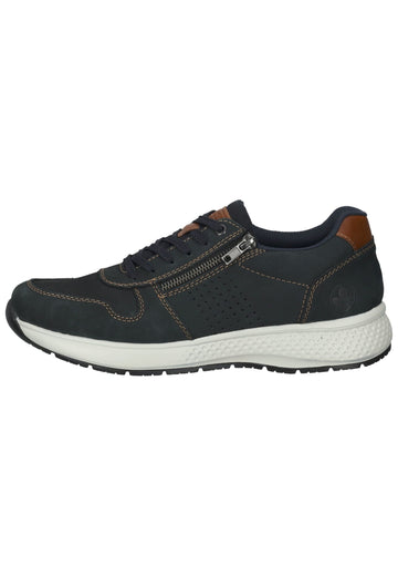 Rieker Sneaker Leder Blau/Braun - surf4shoes