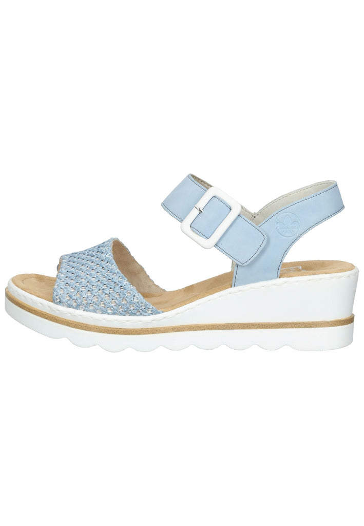 Rieker Sandalen Lederimitat Blau - surf4shoes