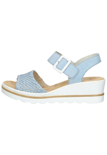 Rieker Sandalen Lederimitat Blau - surf4shoes