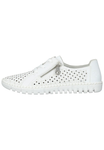 Rieker Halbschuhe Leder Weiß - surf4shoes
