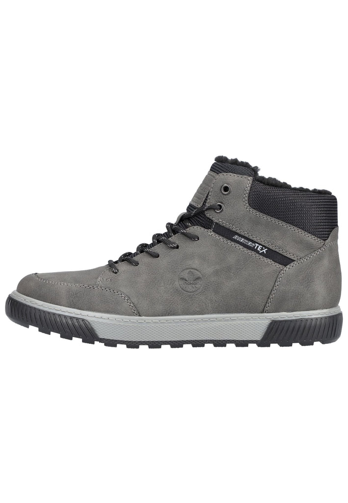 Rieker Sneaker Lederimitat/Textil Grau/Schwarz - surf4shoes