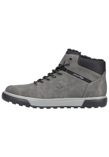 Rieker Sneaker Lederimitat/Textil Grau/Schwarz - surf4shoes