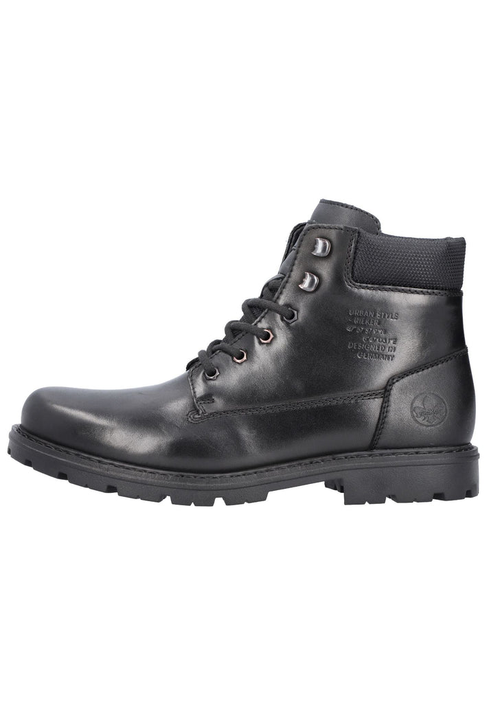 Rieker Stiefelette Leder/Textil Schwarz - surf4shoes
