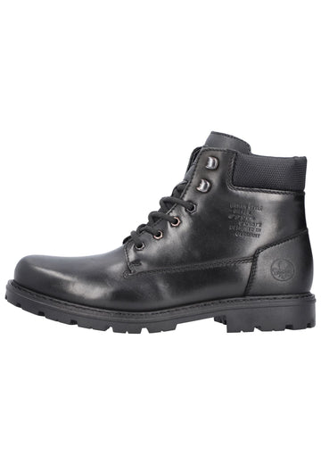 Rieker Stiefelette Leder/Textil Schwarz - surf4shoes