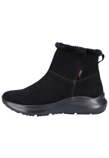 Rieker Stiefelette Leder/Textil Schwarz - surf4shoes