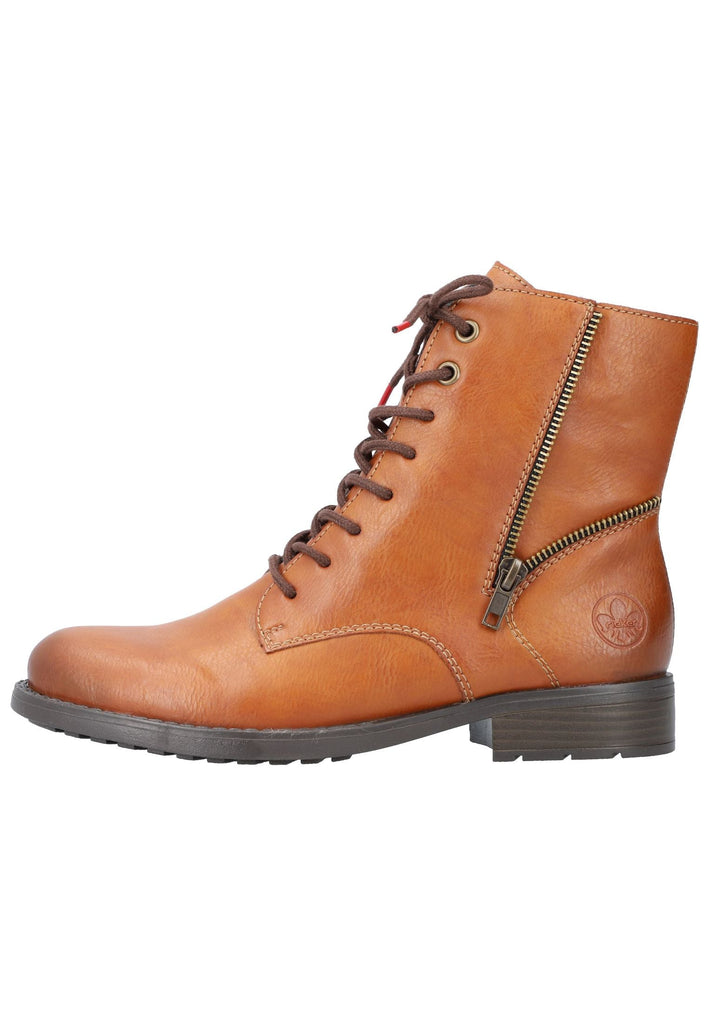 Rieker Stiefelette Lederimitat Braun - surf4shoes