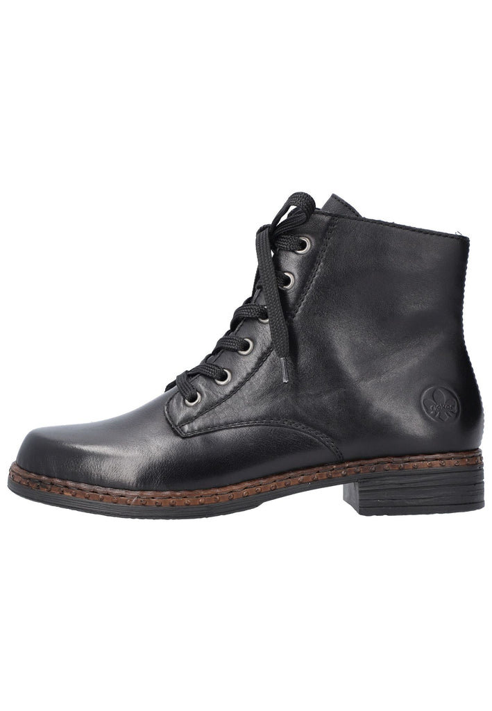 Rieker Stiefelette Leder Schwarz - surf4shoes