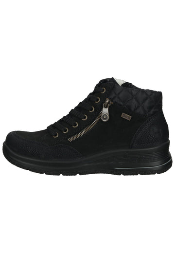 Rieker Stiefelette Leder/Synthetik Schwarz Warmfutter - surf4shoes