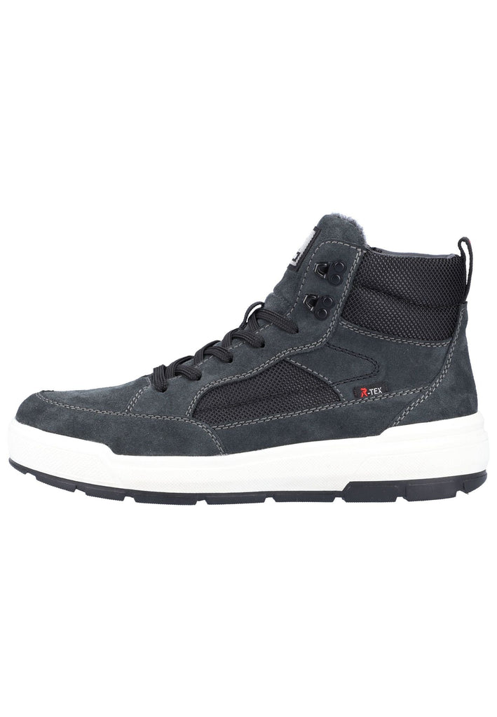Rieker Sneaker Leder Grau/Schwarz - surf4shoes