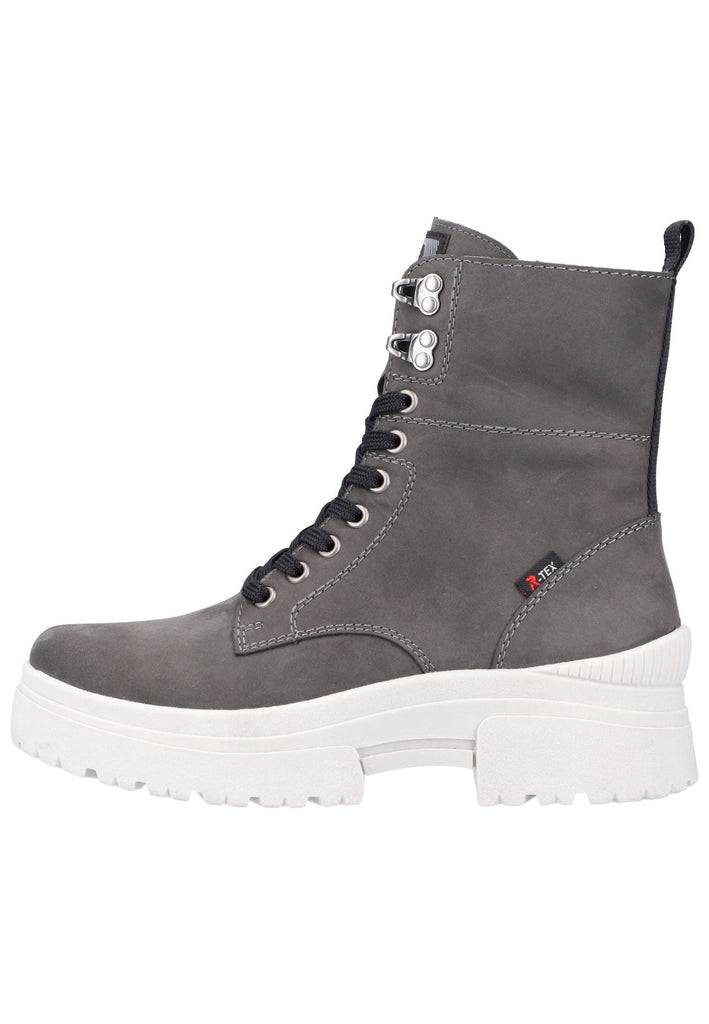 Rieker Stiefelette Leder Grau/Schwarz - surf4shoes