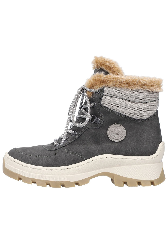 Rieker Stiefelette Lederimitat Anthrazit - surf4shoes