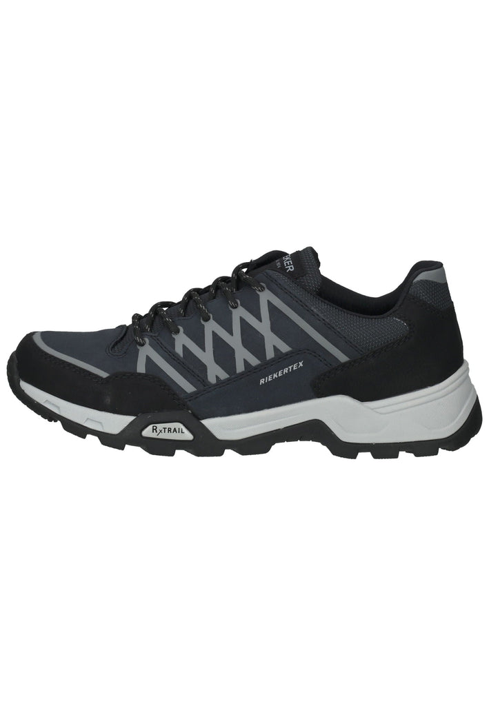 Rieker Wanderschuhe Lederimitat/Textil Schwarz/Blau - surf4shoes