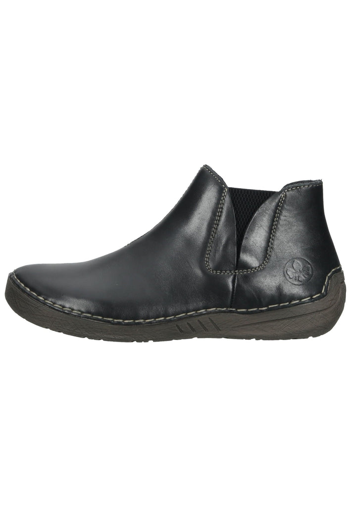 Rieker Stiefelette Leder Schwarz Warmfutter - surf4shoes