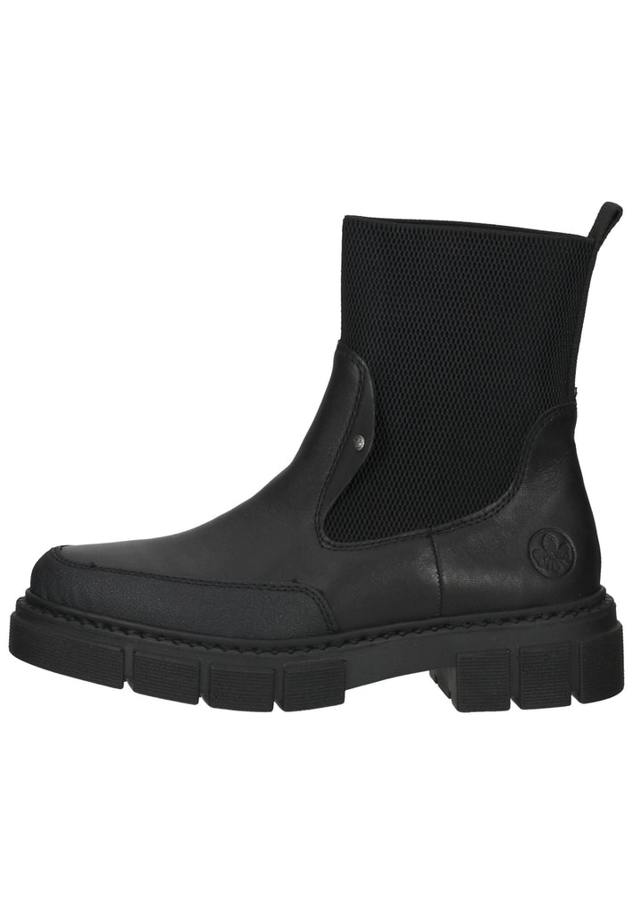 Rieker Stiefelette Leder/Synthetik Schwarz - surf4shoes