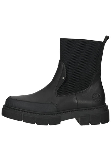 Rieker Stiefelette Leder/Synthetik Schwarz - surf4shoes