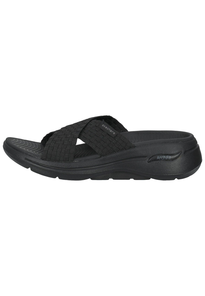 Skechers Pantoletten Textil Schwarz - surf4shoes