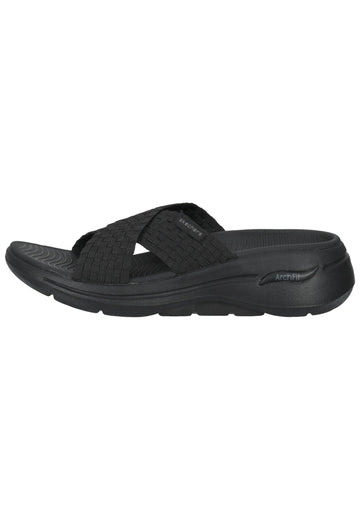 Skechers Pantoletten Textil Schwarz - surf4shoes