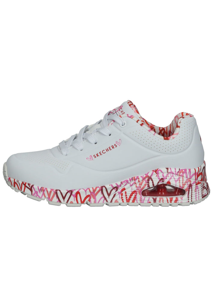 Skechers Sneaker Lederimitat Weiß/Rosa - surf4shoes