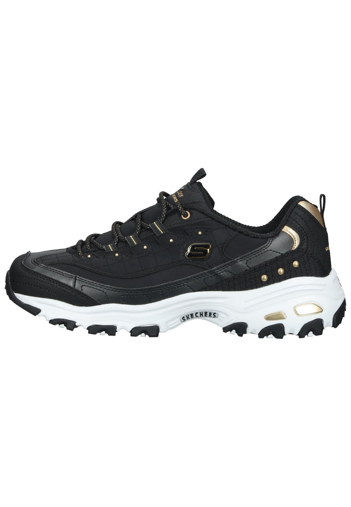 Skechers Sneaker Lederimitat Schwarz - surf4shoes