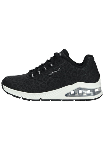 Skechers Sneaker Lederimitat Schwarz - surf4shoes