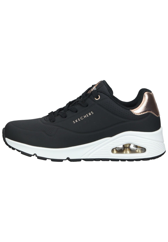 Skechers Sneaker Lederimitat Schwarz/Weiß - surf4shoes