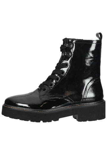 ara Stiefelette Leder Schwarz Lack - surf4shoes
