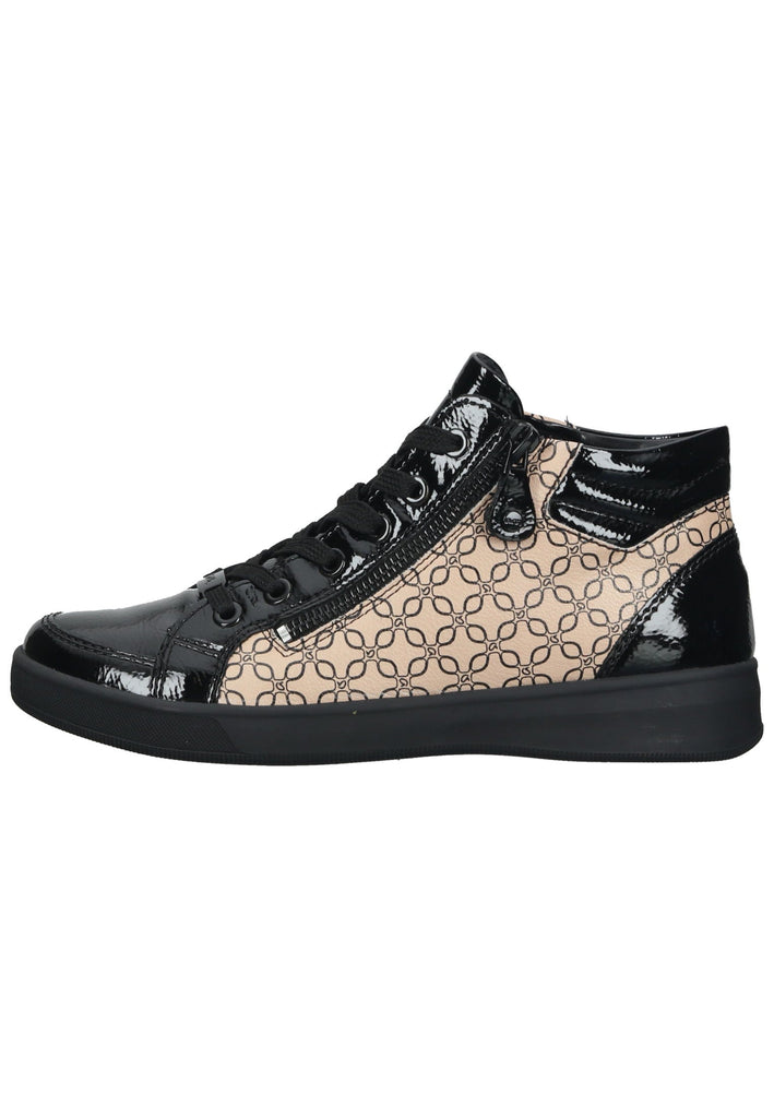 ara Sneaker Lederimitat Schwarz/Beige - surf4shoes