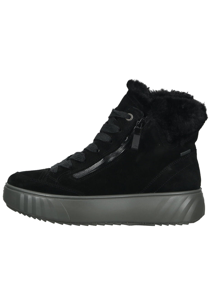 ara Stiefelette Veloursleder Schwarz Warmfutter - surf4shoes