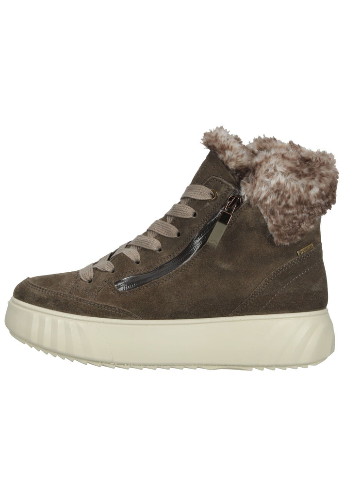 ara Stiefelette Veloursleder Dunkelbraun Warmfutter - surf4shoes