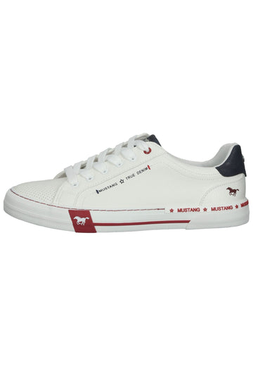 Mustang Sneaker Lederimitat Weiß - surf4shoes