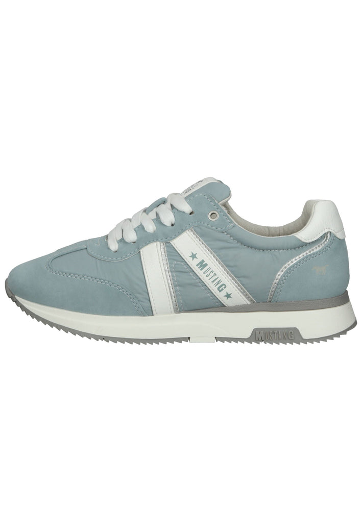Mustang Sneaker Lederimitat/Textil Hellblau - surf4shoes