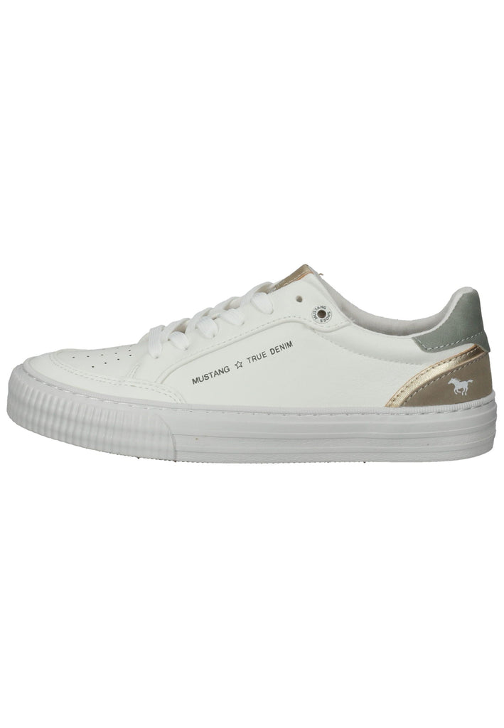 Mustang Sneaker Lederimitat Weiß - surf4shoes